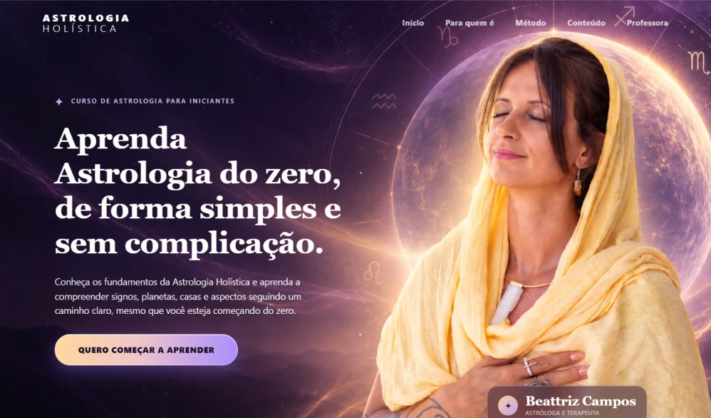 Projeto Curso Astrologia Holística — Beattriz Campos